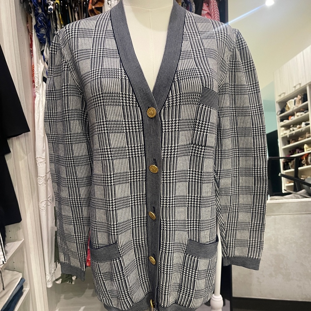 Vintage Celine  Cardigan with Gold Buttons